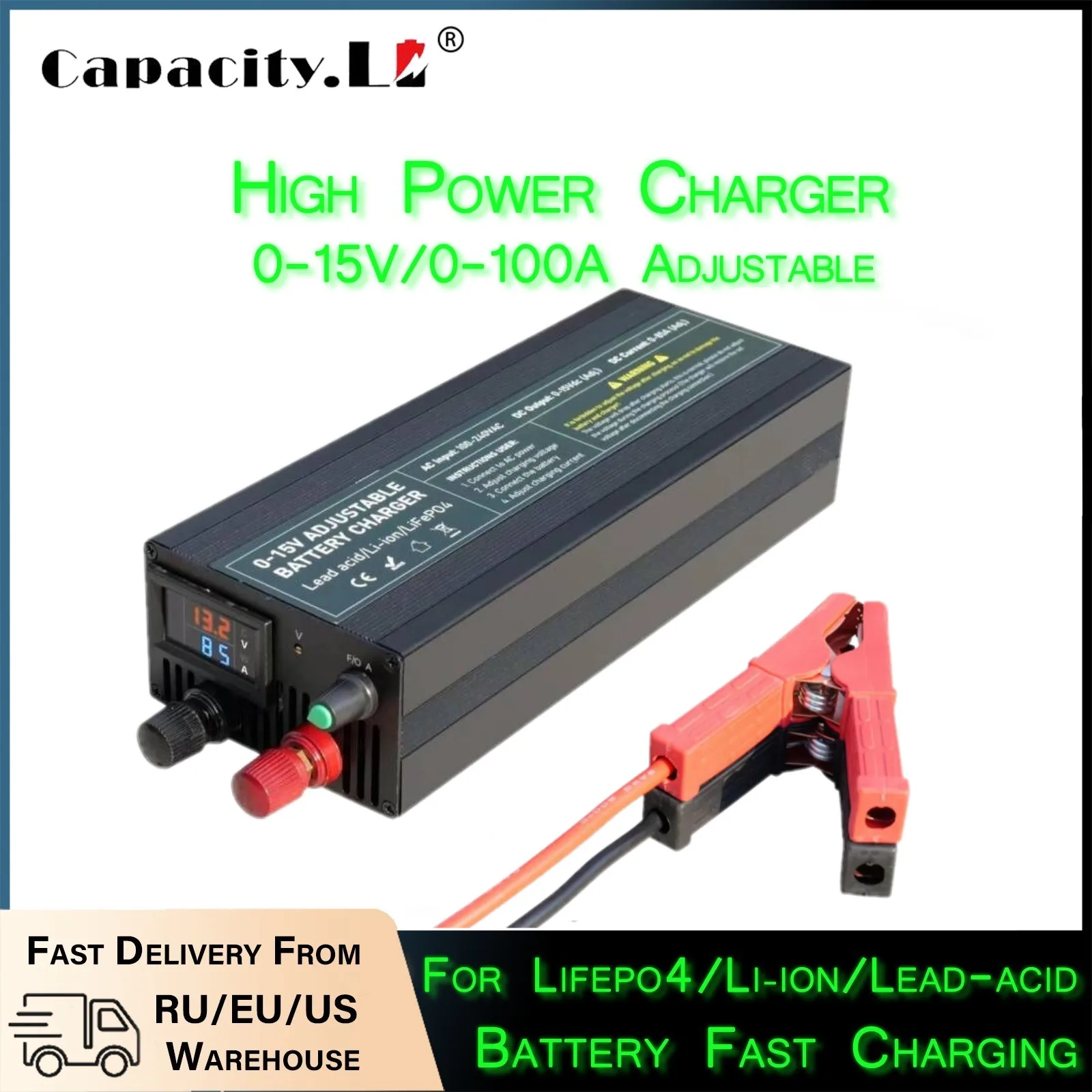 84V 20A Smart Charger - Regulowana ładowarka akumulatorów 60A100A CC CV,