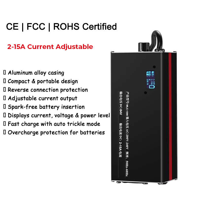 Regulacja prądu 2-15A Szybkie  – 72V 15A Fast Charger recenzja i cena